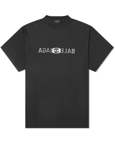 Balenciaga Ai Logo Inside Out T-Shirt - Black