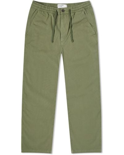 Universal Works Summer Canvas Hi Water Trousers - Green