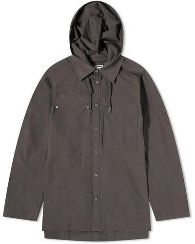 WOOYOUNGMI Hooded Overshirt - Grey