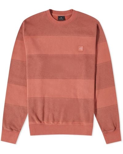 Paul Smith Stripe Crew Sweater - Pink