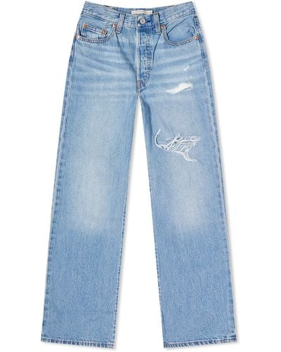 Levi's Ribcage Straight Ankle Jeans - Blue