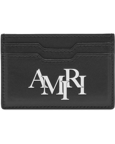 Amiri Staggered Logo Cardholder - Black