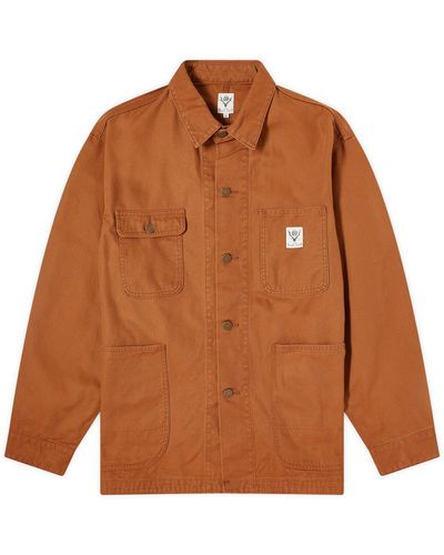 South2 West8 Coverall Jacket - Brown
