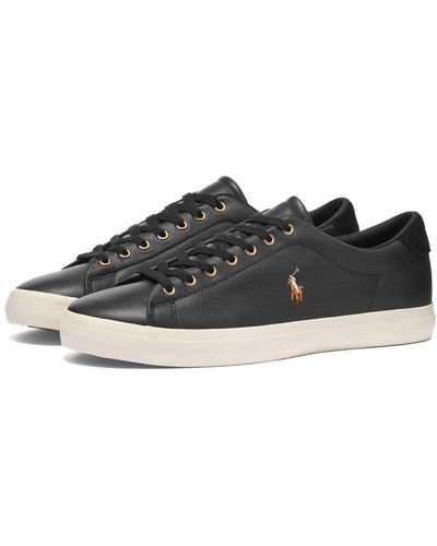 Polo Ralph Lauren Pony Player Perforated Vulcanized Trainers - Black