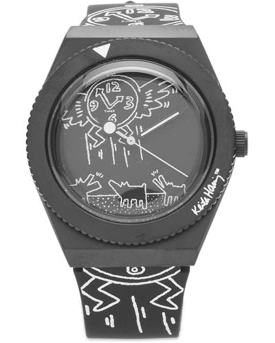 Timex Q X Keith Haring 38Mm Watch - Grey