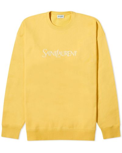 Saint Laurent Logo Sweatshirt - Yellow