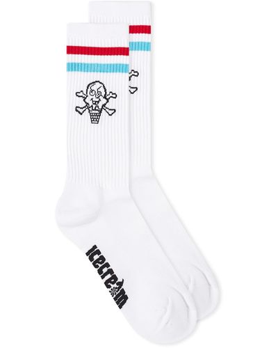 ICECREAM Cones And Bones Sports Socks - White