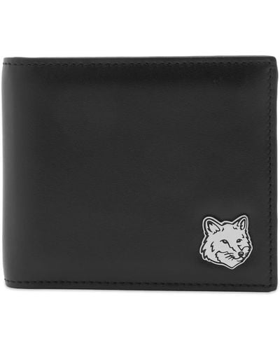 Maison Kitsuné Fox Head Bifold Wallet - Black