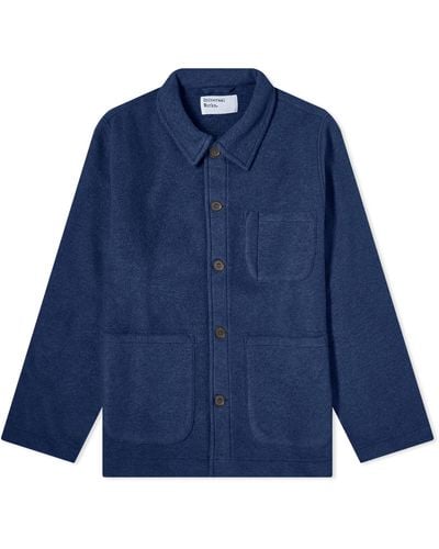 Universal Works Wool Fleece Field Jacket - Blue