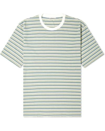 AURALEE Hard Twist T-Shirt - Blue