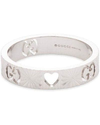 Gucci Icon Heart Ring - White