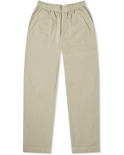 Folk Herringbone Drawcord Assembly Pants - Natural