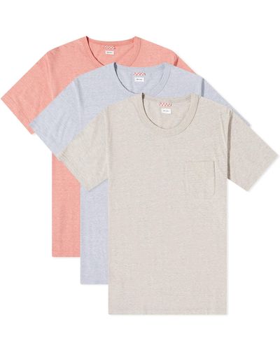 Visvim Sublig Wide 3-pack T-shirt in White for Men | Lyst