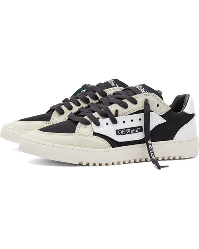 Off-White c/o Virgil Abloh Off- 5.0 Off Court Suede/Canvas Trainers - Black