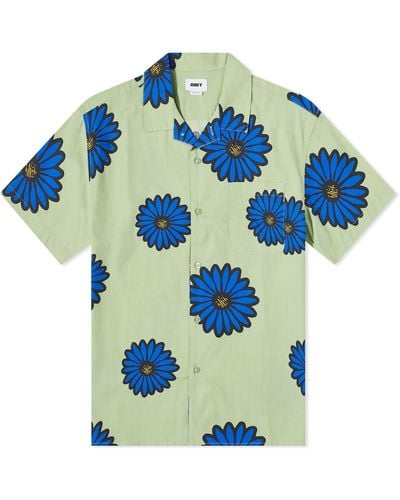 Obey Daisy Blossoms Vacation Shirt - Blue