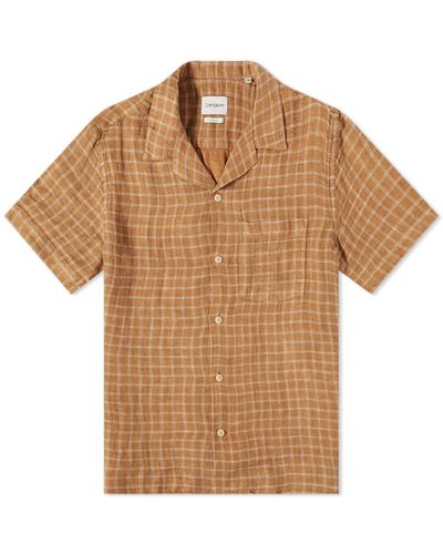 Oliver Spencer Checked Havana Vacation Shirt - Brown
