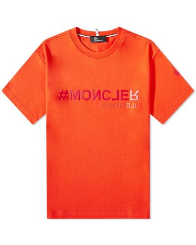 3 MONCLER GRENOBLE Logo T-Shirt - Orange