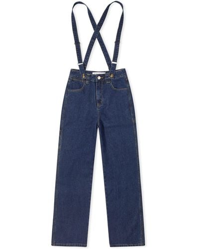 L.F.Markey Hart Trouser Suspenders - Blue