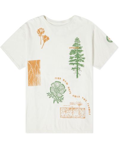 Patagonia Pyrophytes Organic T-Shirt Birch - White