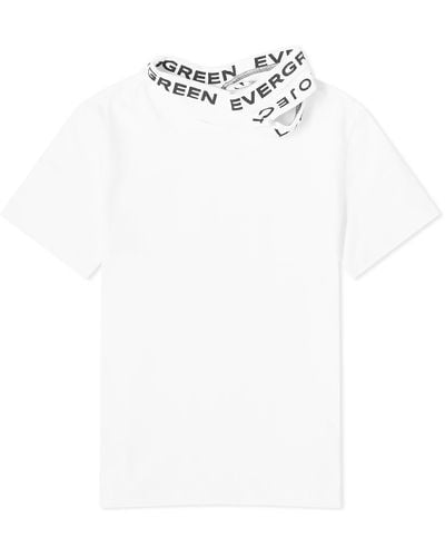 Y. Project Evergreen Triple Collar Fitted T-Shirt - White