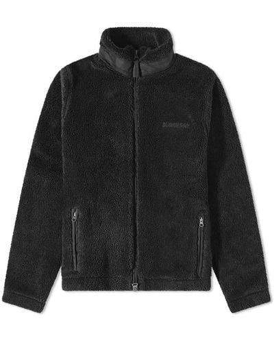 Shop Burberry Dartmouth TB Fleece Zip-Up Jacket