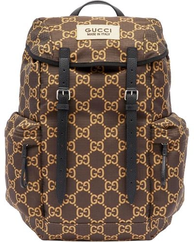 Gucci Gg Ripstop Backpack - Brown