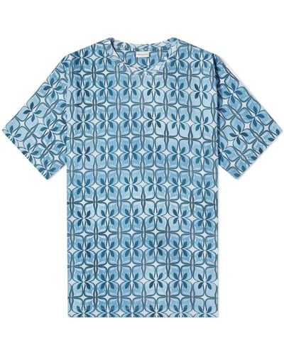 Dries Van Noten Hertz Print T-Shirt - Blue