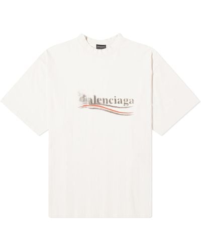 Balenciaga Political Campaign Stencil T-Shirt - White