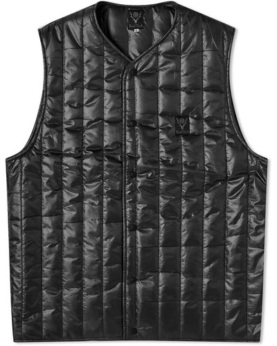 South2 West8 Quilted Nylon Ripstop Vest - Grey