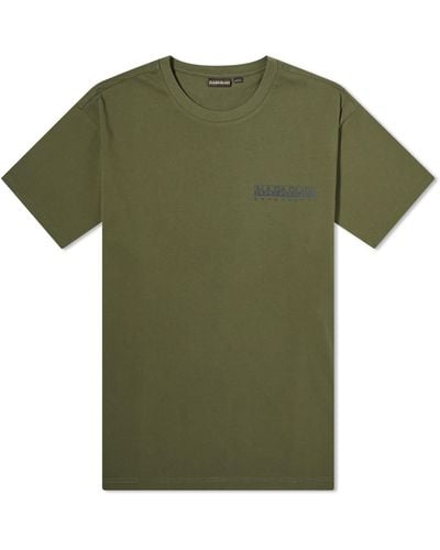 Napapijri Hill Back Logo T-Shirt - Green