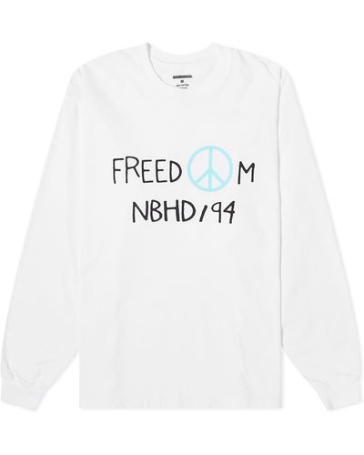 Neighborhood 8 Long Sleeve Freedom T-shirt - White