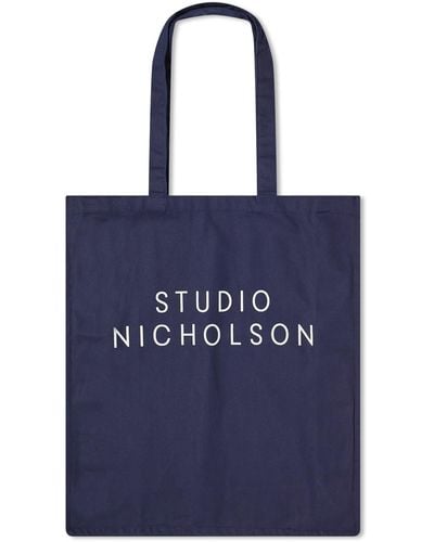 Studio Nicholson Logo Tote - Blue