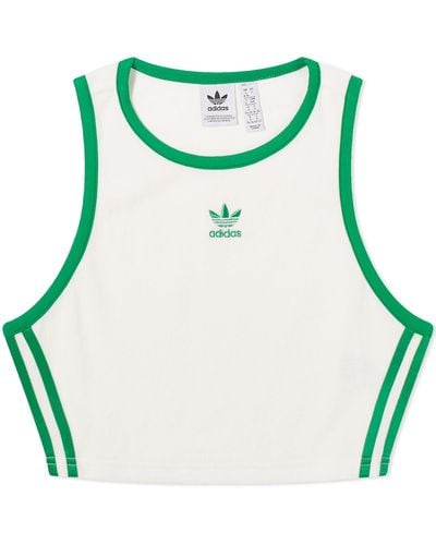 adidas Terry Cropped Tank Top - Green