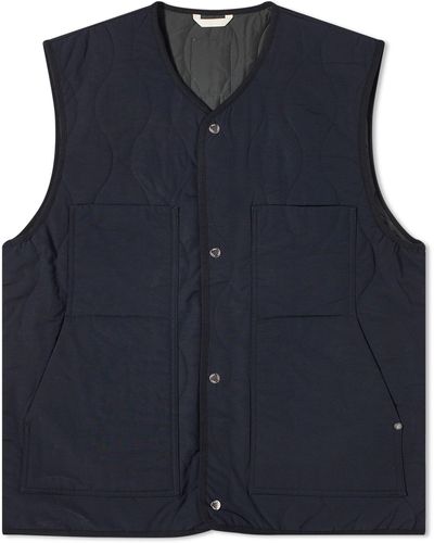 Norse Projects Peter Waxed Nylon Insulated Vest - Blue