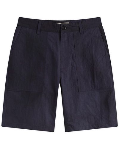 Norse Projects Lukas Relaxed Wave Dye Shorts - Blue