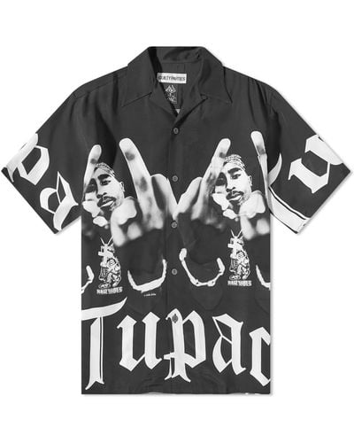 Wacko Maria Tupac Short Sleeve Type 1 Hawaiian Shirt - Black