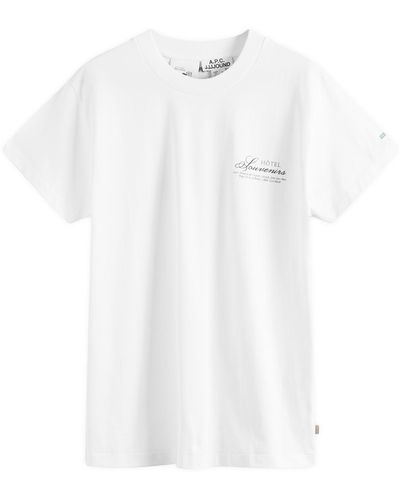 A.P.C. X Jjjjound Hotel Souvenirs T-Shirt - White