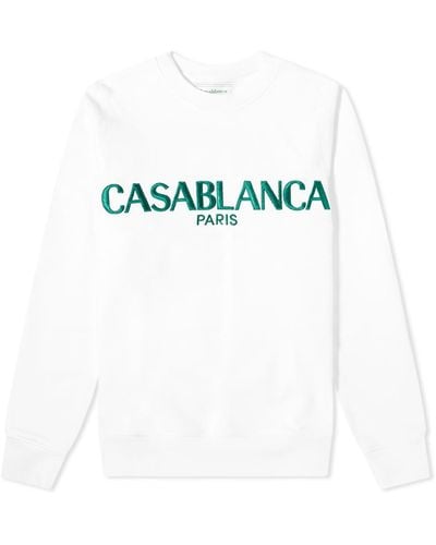 Casablancabrand Casa Block Logo Crew Sweat - White