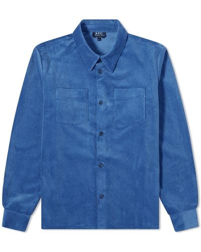 A.P.C. Joe Corduroy Overshirt - Blue