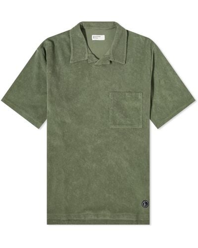 Universal Works Lightweight Terry Vacation Polo Shirt - Green