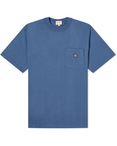 Armor Lux X Denham Blavet Pocket T-Shirt - Blue