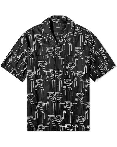 Represent Embroided Initial Vacation Shirt - Black