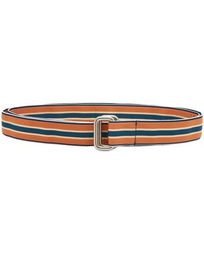 Beams Plus Grosgrain Tape Double Ring Belt - Orange