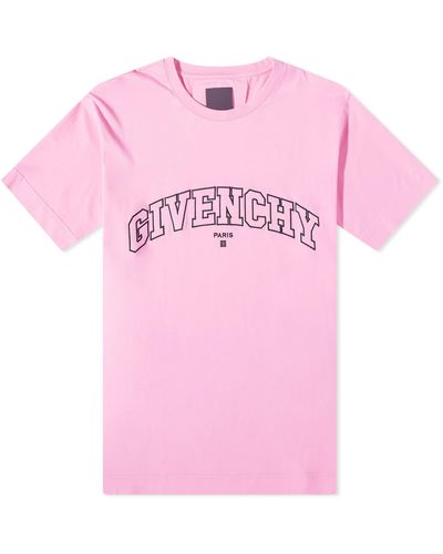 Givenchy College Embroidered Logo T-shirt - Pink