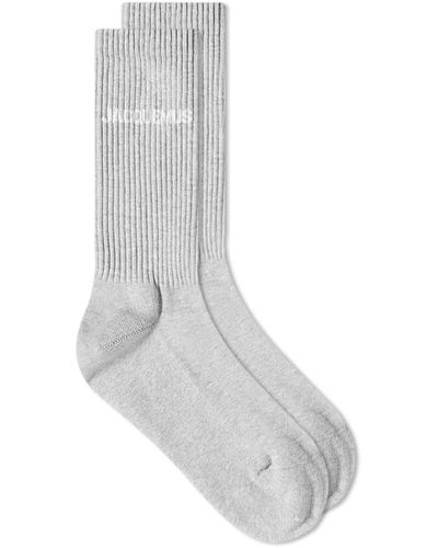 Jacquemus Logo Sock Medium - Gray