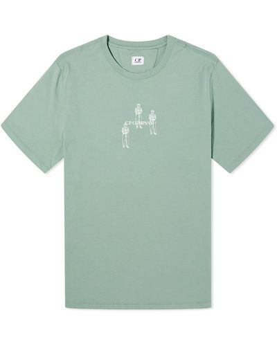 C.P. Company 30/1 Jersey Relaxed Graphic T-Shirt - Green