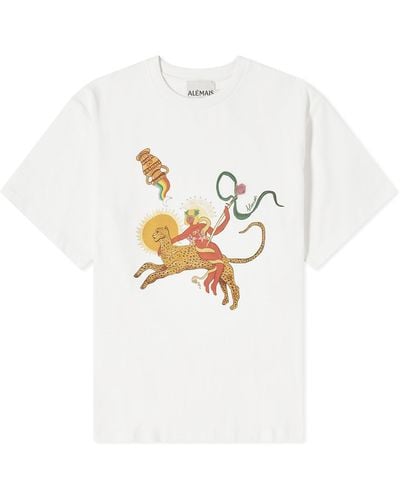 ALÉMAIS Alémais Meagan Cheetah T-Shirt - White