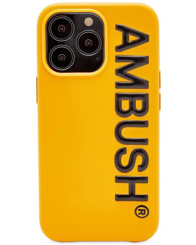 Ambush Logo Iphone 13 Pro Case - Yellow
