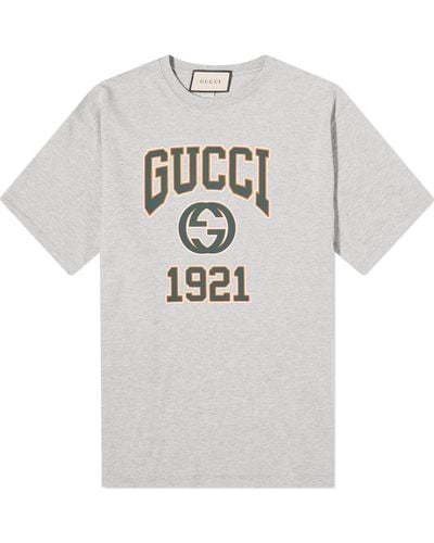 Gucci Interlocking Gg University Logo T-Shirt - Grey