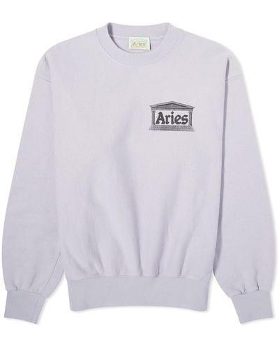 Aries Aged Temple Crew Sweat - White